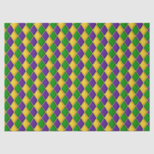 Mardi Gras Diamonds Harlequin Print Pattern Tissue Paper