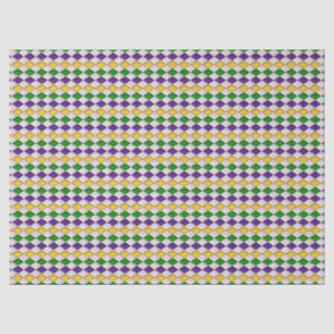 Mardi Gras Diamonds Harlequin Print Pattern Tissue Paper