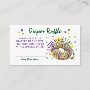Mardi Gras Diaper Raffle Request Enclosure Card