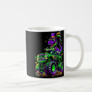 Mardi Gras Dino Monster Truck Artwork Coffee Mug