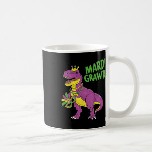 Mardi Gras Dinosaur T-rex Mardi Grawr For Kids Tod Coffee Mug