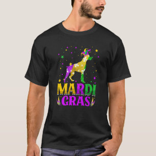 Mardi Gras Doberman Dog Carnival Jester T-Shirt