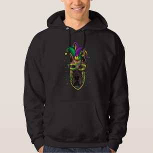 Mardi Gras Dog Carnival Great Dane Jester Great Da Hoodie