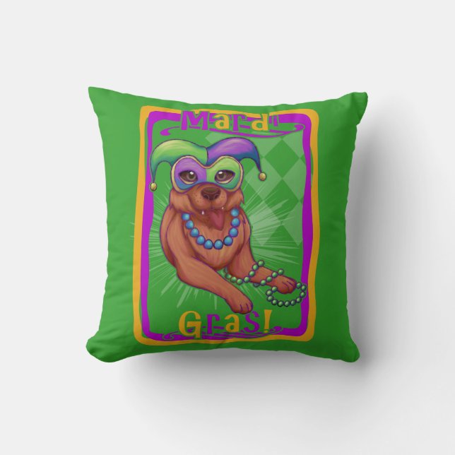 Mardi Gras Dog Cushion (Front)