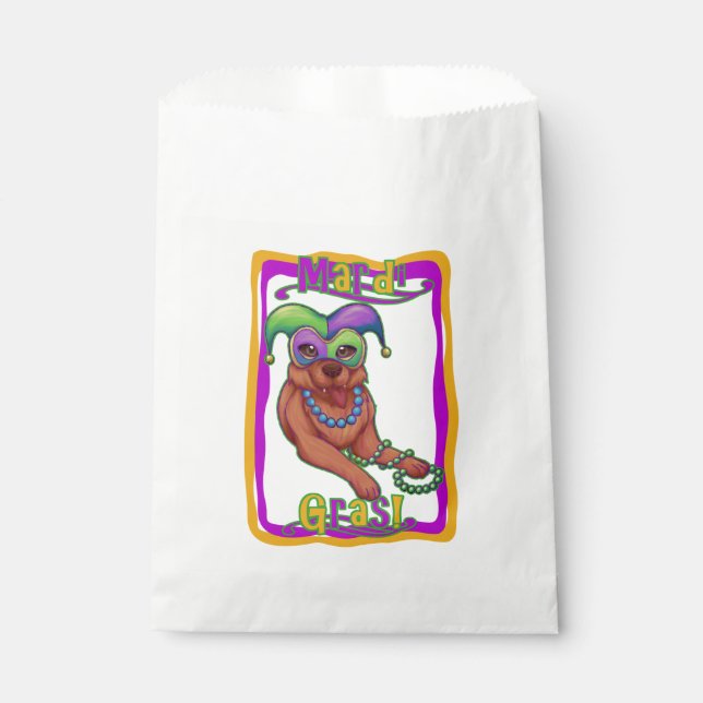 Mardi Gras Dog Favour Bags (Front)