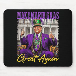 Mardi Gras Donald Trump Great Again American Flag Mouse Mat