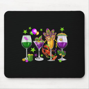 Mardi Gras Drinks New Orleans Funny Costume Women Mouse Mat