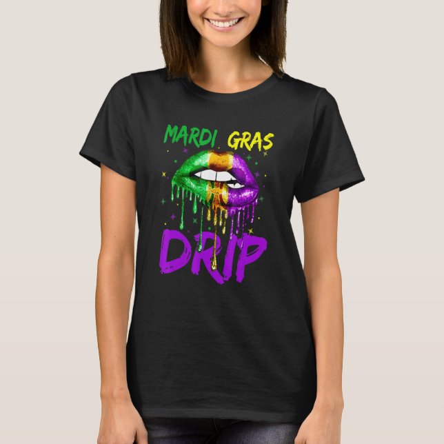 Mardi Gras Drip Costume Sexy Lips Carnival 2023 NO T-Shirt (Front)