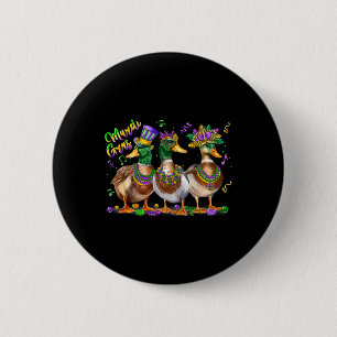 Mardi Gras Duck Carnival Costume Louisiana Men Wom 6 Cm Round Badge