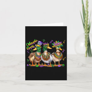 Mardi Gras Duck Carnival Costume Louisiana Men Wom Card