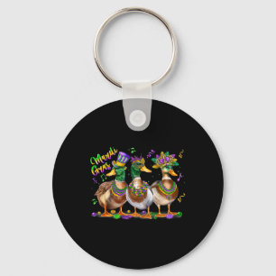 Mardi Gras Duck Carnival Costume Louisiana Men Wom Key Ring