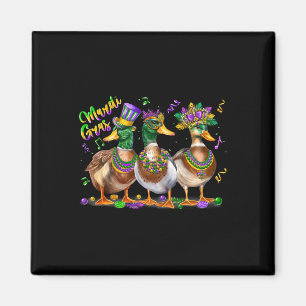 Mardi Gras Duck Carnival Costume Louisiana Men Wom Magnet