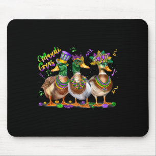 Mardi Gras Duck Carnival Costume Louisiana Men Wom Mouse Mat