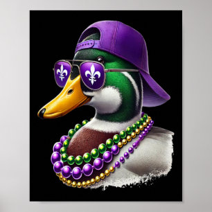 Mardi Gras Duck Hunting Mardi Gras Costume Women M Poster
