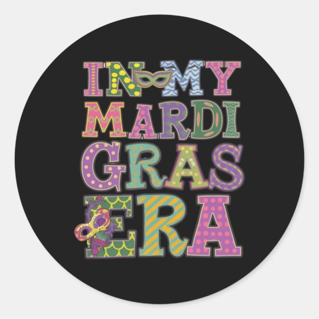 Mardi Gras Era Sticker  (Front)