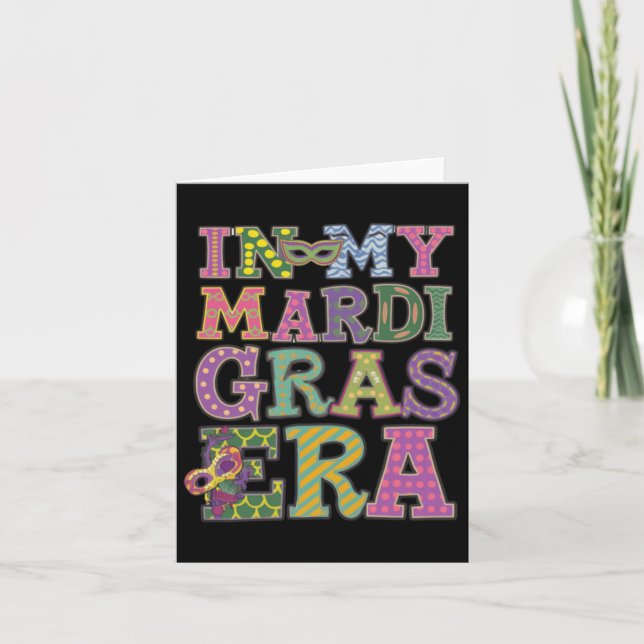 Mardi Gras Era Sticker  Card (Front)