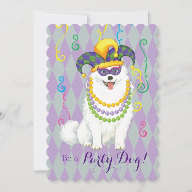 Mardi Gras Eskie Invitation (Front)
