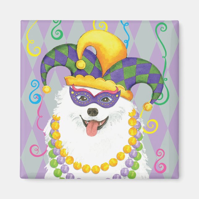 Mardi Gras Eskie Magnet (Front)