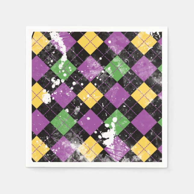 Mardi Gras Essentials Keychain Napkin (Front)