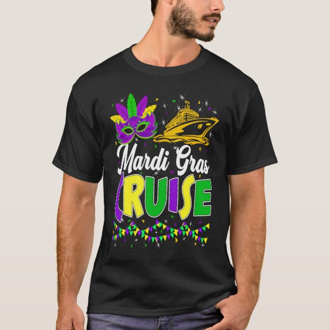Mardi Gras Family Squad Vacation Mardi Gras Cruise T-Shirt (Front)