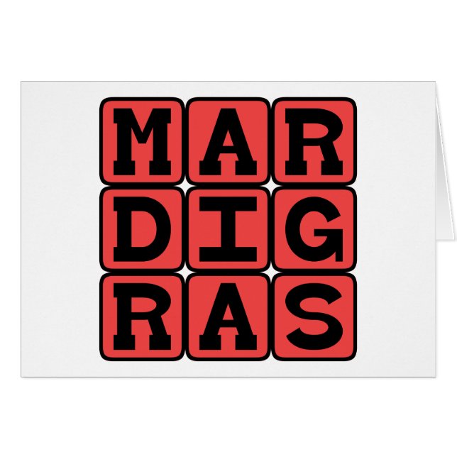 Mardi Gras, Fat Tuesday (Front Horizontal)