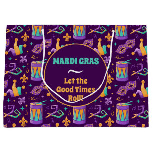 Mardi Gras Fat Tuesday Carnival Large Gift Bag