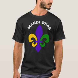 Mardi Gras Fat Tuesday Fleur De Lis Carnival 2 T-Shirt