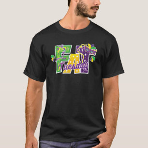 Mardi Gras Fat Tuesday Mask Beads Louisianians T-Shirt