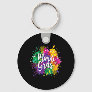 Mardi Gras Fat Tuesday New Orleans Mobile Carnival Key Ring