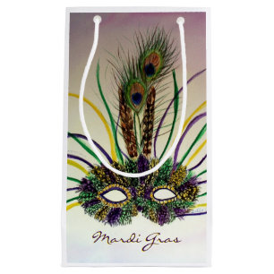Mardi Gras Feather Mask Party Favours Gift Bag
