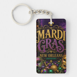 Mardi Gras Festival New Orleans Louisiana Key Ring