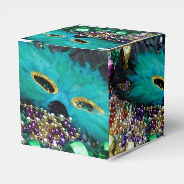 Mardi Gras Festive Party Favour Custom Gift Box (Front Side)