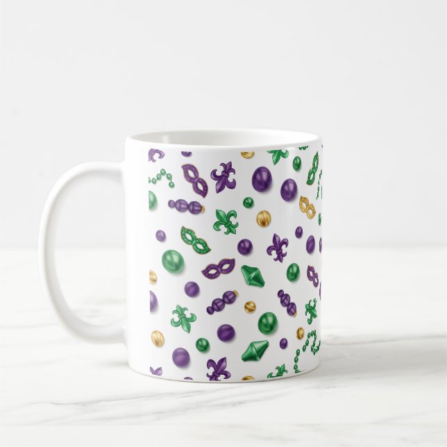 Mardi Gras Festive Pattern Mug (Left)