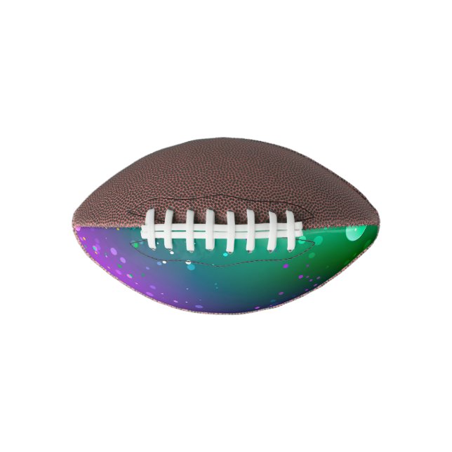 Mardi Gras Festive Purple Background American Football (Front)