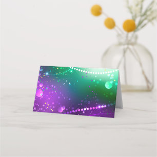Mardi Gras Festive Purple Background Appointment Card