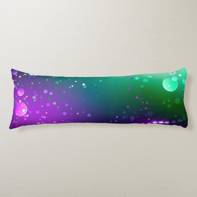 Mardi Gras Festive Purple Background Body Cushion (Front)
