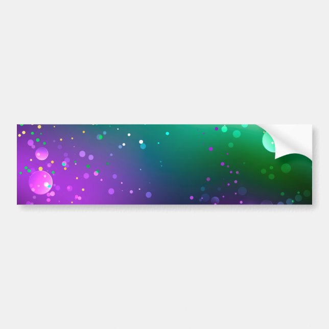 Mardi Gras Festive Purple Background Bumper Sticker (Front)