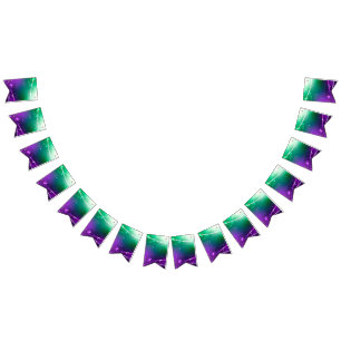 Mardi Gras Festive Purple Background Bunting