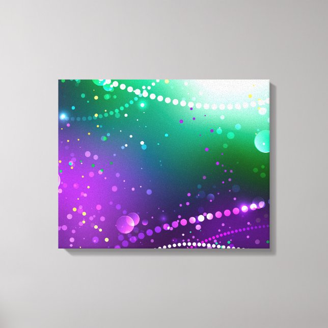 Mardi Gras Festive Purple Background Canvas Print (Front)