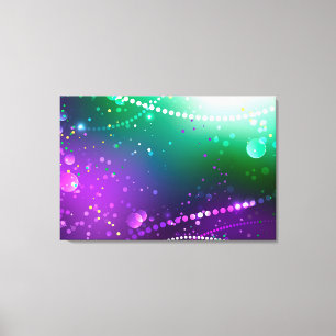 Mardi Gras Festive Purple Background Canvas Print