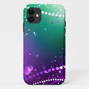 Mardi Gras Festive Purple Background iPhone 11 Case
