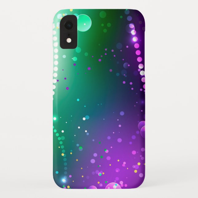 Mardi Gras Festive Purple Background Case-Mate iPhone Case (Back)