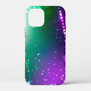 Mardi Gras Festive Purple Background iPhone 12 Mini Case