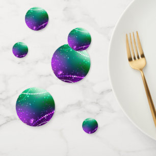 Mardi Gras Festive Purple Background Confetti