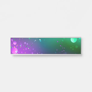 Mardi Gras Festive Purple Background Door Sign