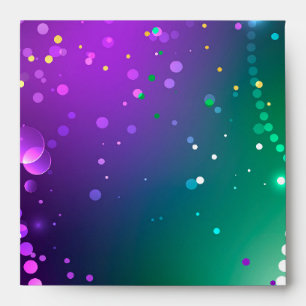 Mardi Gras Festive Purple Background Envelope