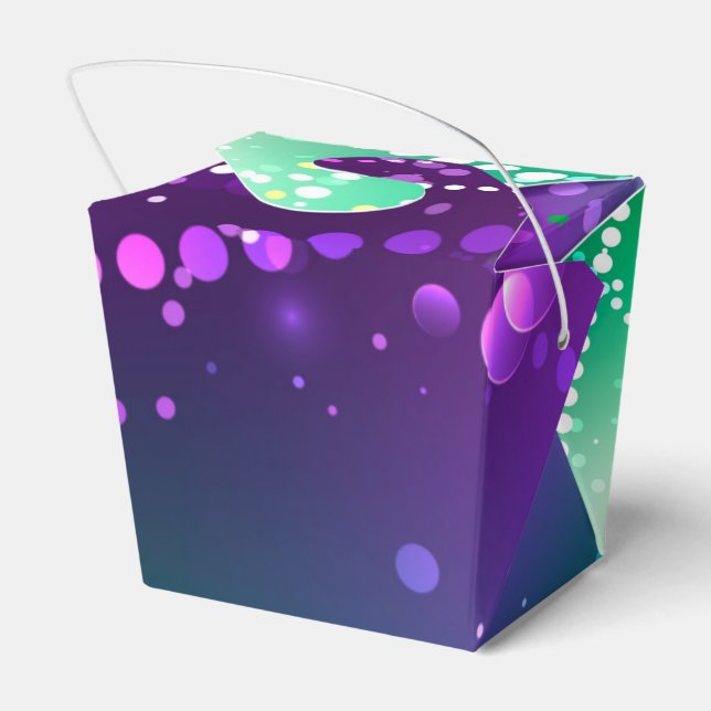 Mardi Gras Festive Purple Background Favour Box (Back Side)