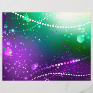 Mardi Gras Festive Purple Background Flyer