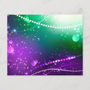 Mardi Gras Festive Purple Background Flyer