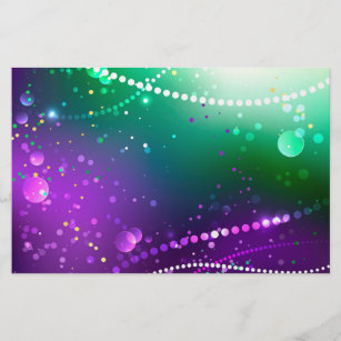 Mardi Gras Festive Purple Background Flyer
